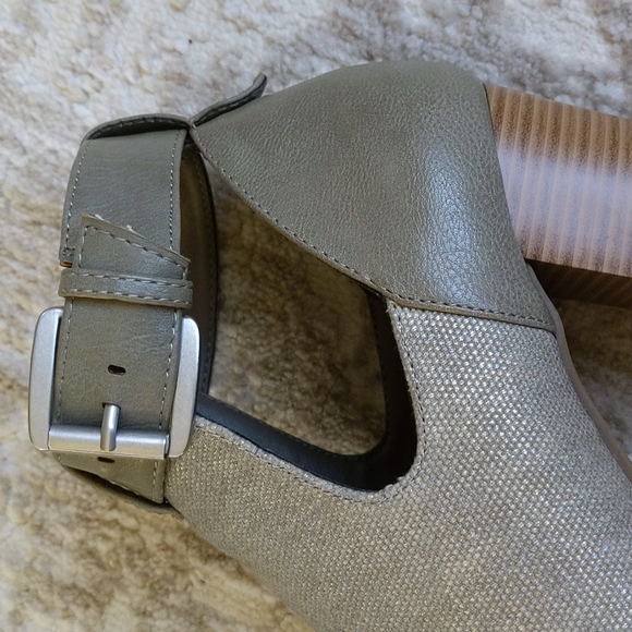 Sole Senseability Memory Foam Open Toe Ankle Booties 8.5M Green Gray - Picture 11 of 16